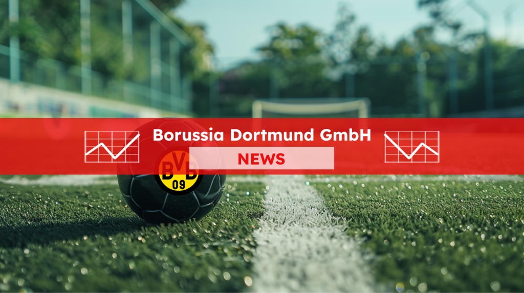 ein schwarzer Fußball mit Logo auf dem Fußballfeld, mit einem roten NEWS-Banner