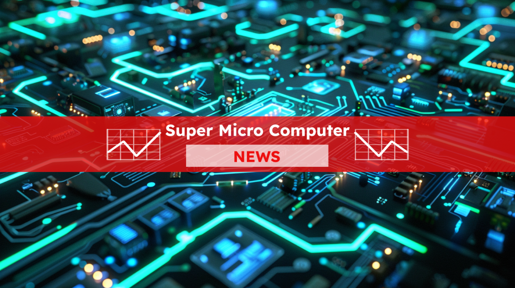 Super Micro Computer-Aktie: 920 %! eine Nahaufnahme einer elektronischen Leiterplatte mit leuchtenden blauen und grünen Lichtern