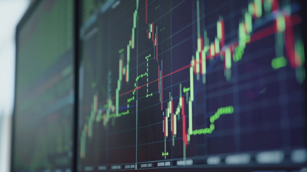 Wasserstoff-Aktien: Plug Power bedient sich wieder am Kapitalmarkt, Ballard Power strahlt Stabilität aus und ITM Power versucht sich an einer Erholung! Eine Nahaufnahme des Aktiencharts von ITM Power auf einem Computerbildschirm, mit Graphen, die steigende Trends und grüne Pfeile nach oben zeigen