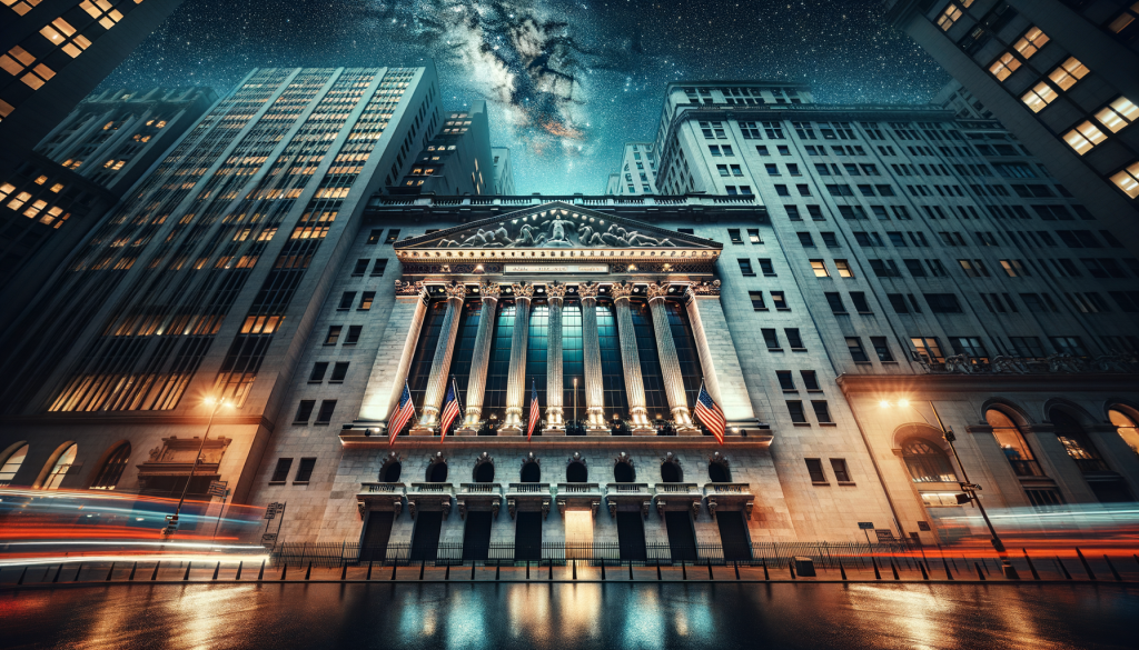 Baywa-Aktie: Eine Entscheidungswoche! Zeitraffer von Tag zu Nacht über Börsengebäude