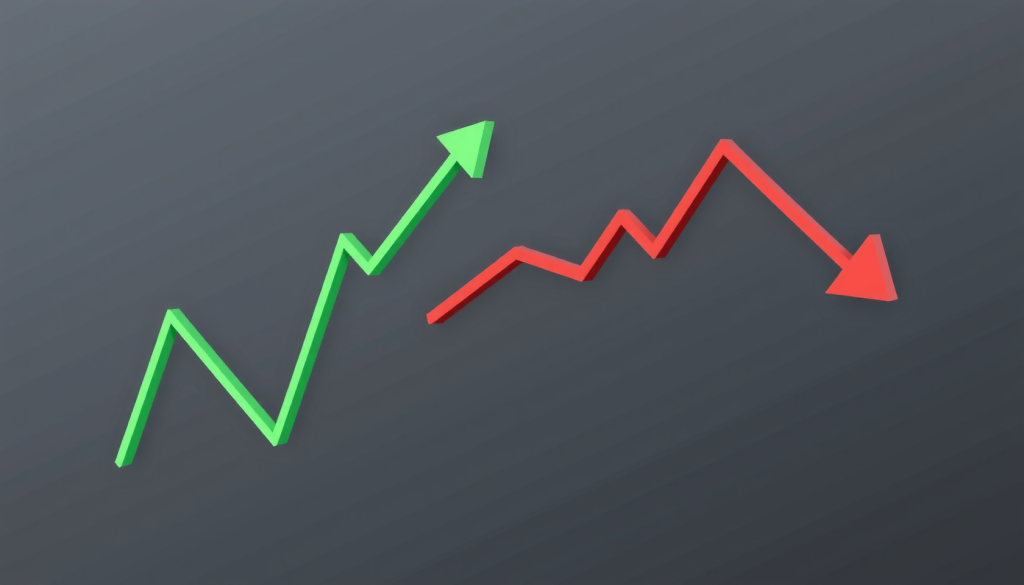 Siemens Energy-Aktie: Windkraft treibt an Linienchart mit grünen und roten Datenpunkten