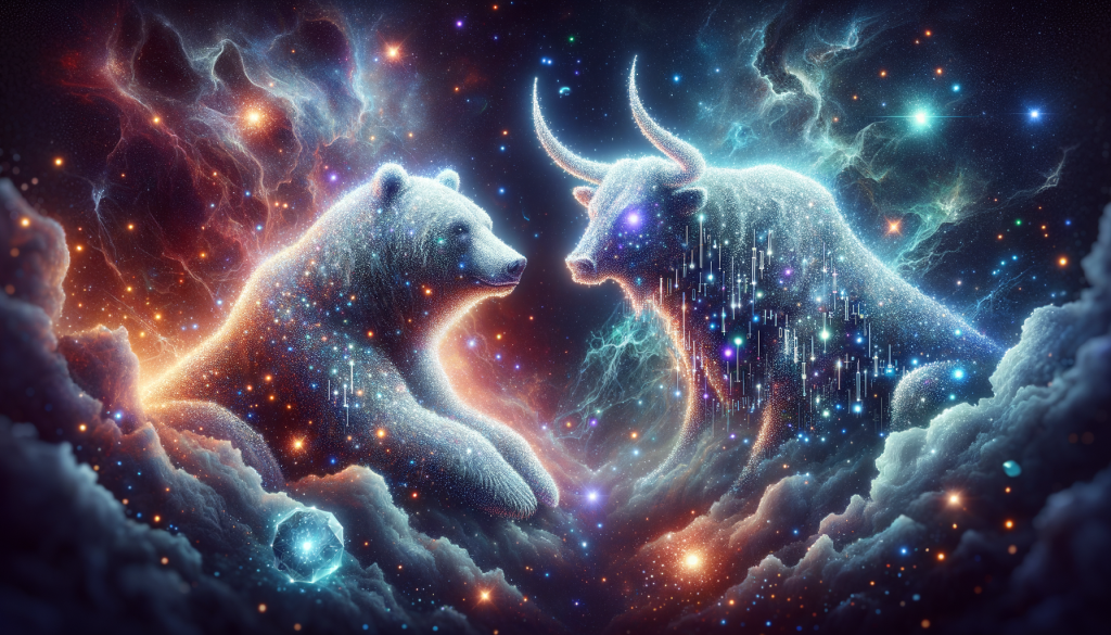 Varta-Aktie: Wer treibt da im Hintergrund? Bulle und Bär aus Lichtpartikeln