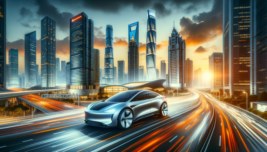Ein Elektroauto von AUTO1 Group fährt durch eine Stadt