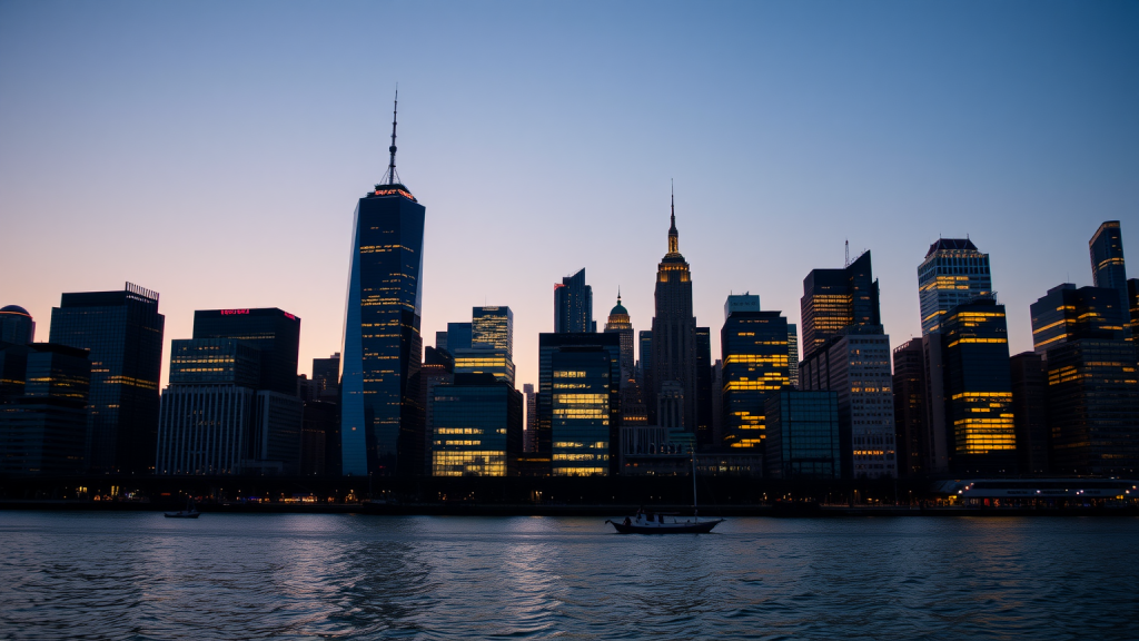 NVIDIA-Aktie: Neue Chance? Finanzbezirk bei Dämmerung