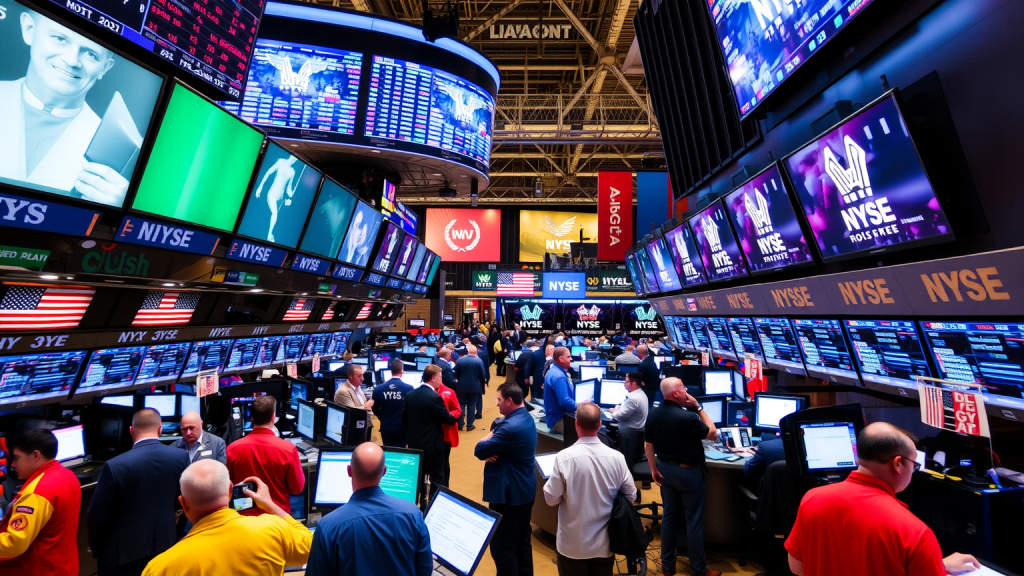 Rheinmetall-Aktie: Brutal! Lebhaftes Handelsparkett mit Händlern und Bildschirmen