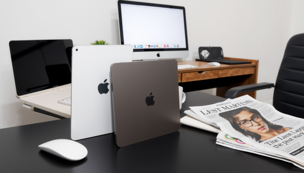 Apple-Aktie: Jetzt wird aufgerüstet! Apple-Produkte mit Finanzzeitungen