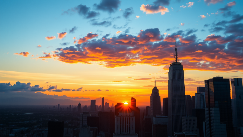 NVIDIA-Aktie: Verkaufssignal wird eine Falle? Wolken mit Finanzdiagrammen über Stadt