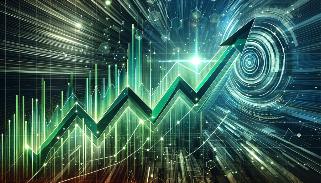Xiaomi-Aktie: Kurz vor dem großen Sprung nach vorn? Dynamisches Liniendiagramm zeigt einen steilen Aufwärtstrend mit futuristischem Hintergrund.