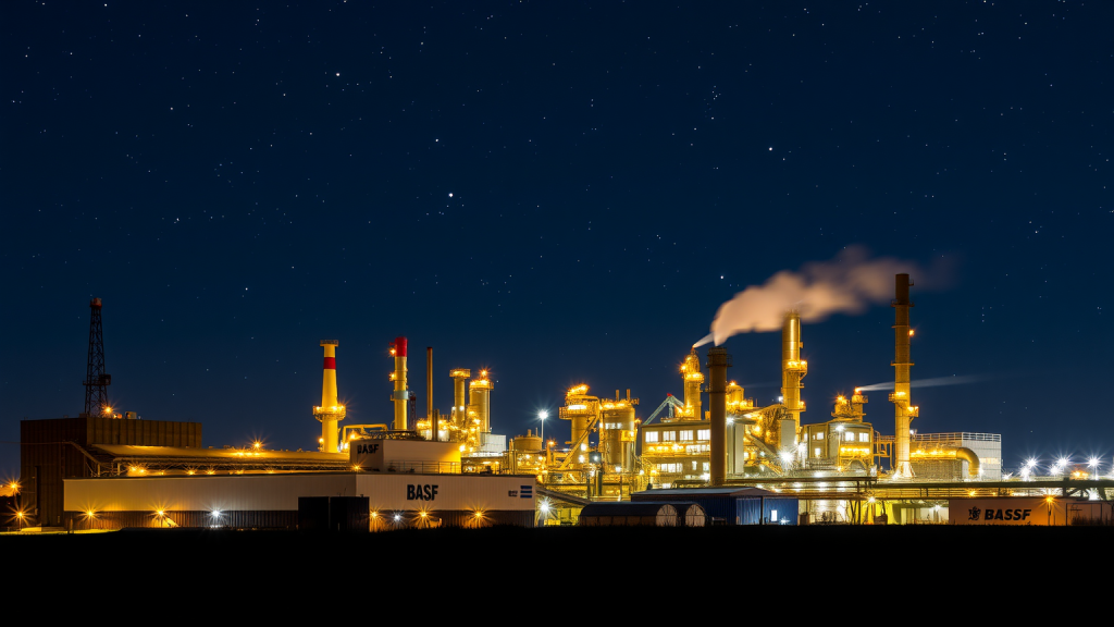 BASF Werk bei Nacht