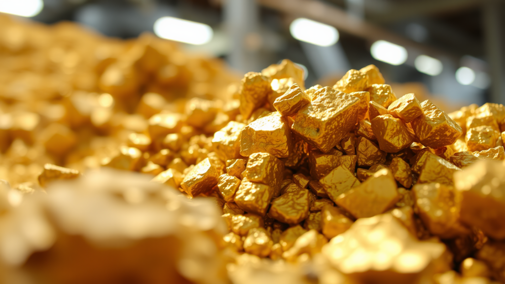 Golderz frisch aus der Mine