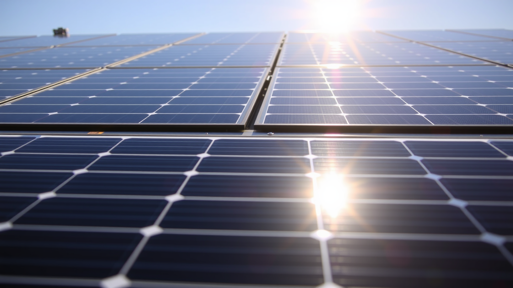 Baywa AG Solarpanels bei Sonnenschein