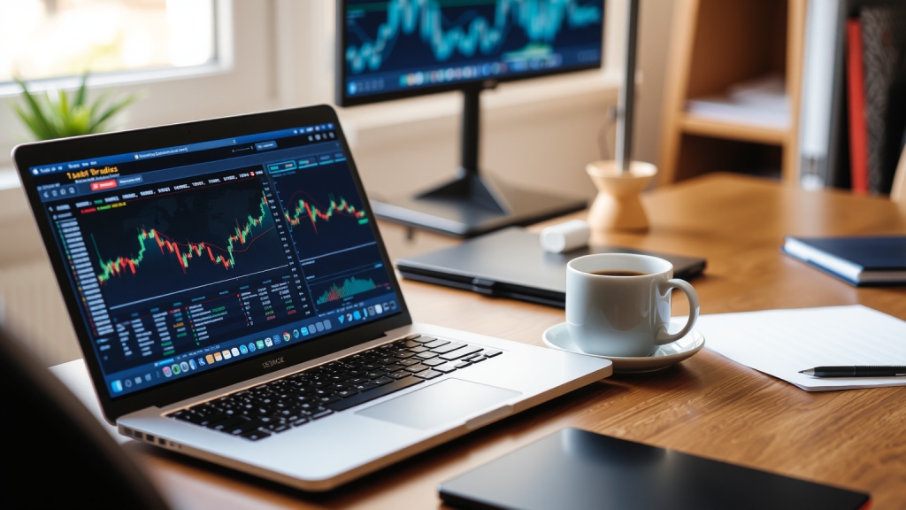 Home-Office mit Marktdaten