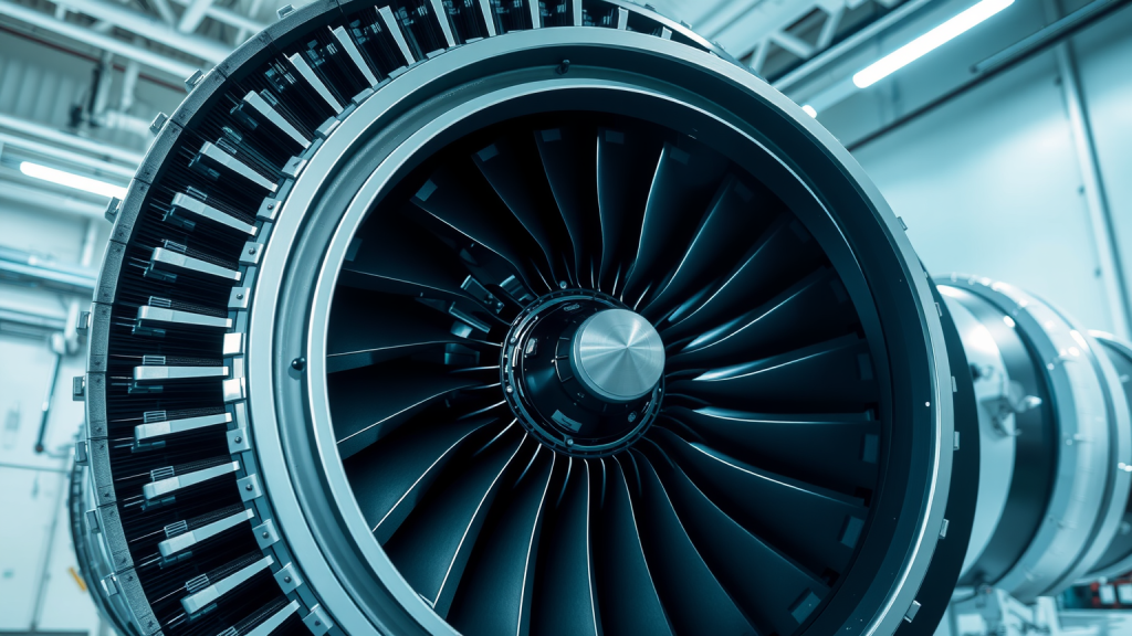 Nahaufnahme einer innovativen Gasturbine von Siemens Energy