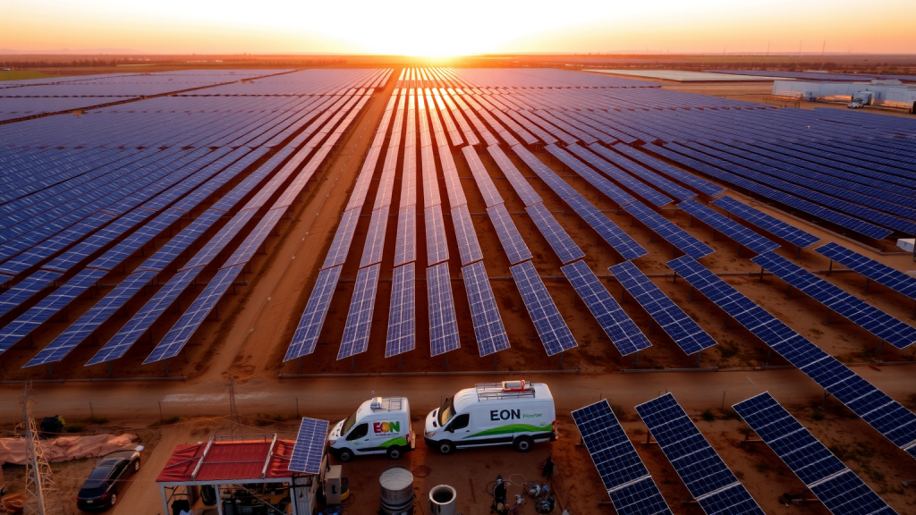 Solaranlagen mit E.ON-Fahrzeugen