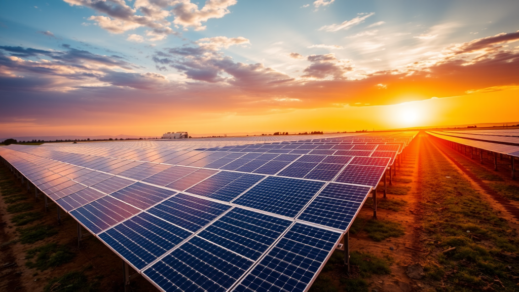 Erneuerbare Energien Sonnenuntergang