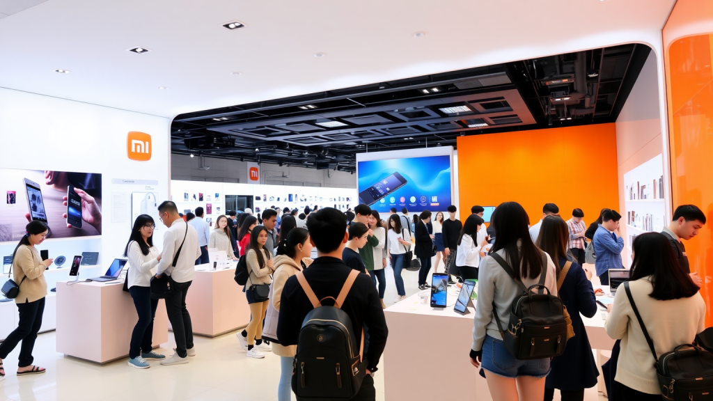 Xiaomi-Geschäft mit Kunden