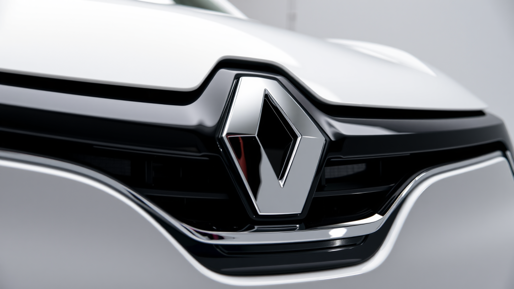 Renault-Logo auf Autogrill unter Spotlight