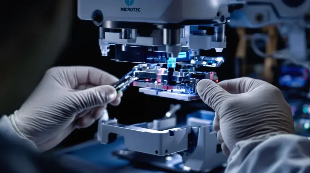 Techniker justiert Suess MicroTec-Maskenbelichter