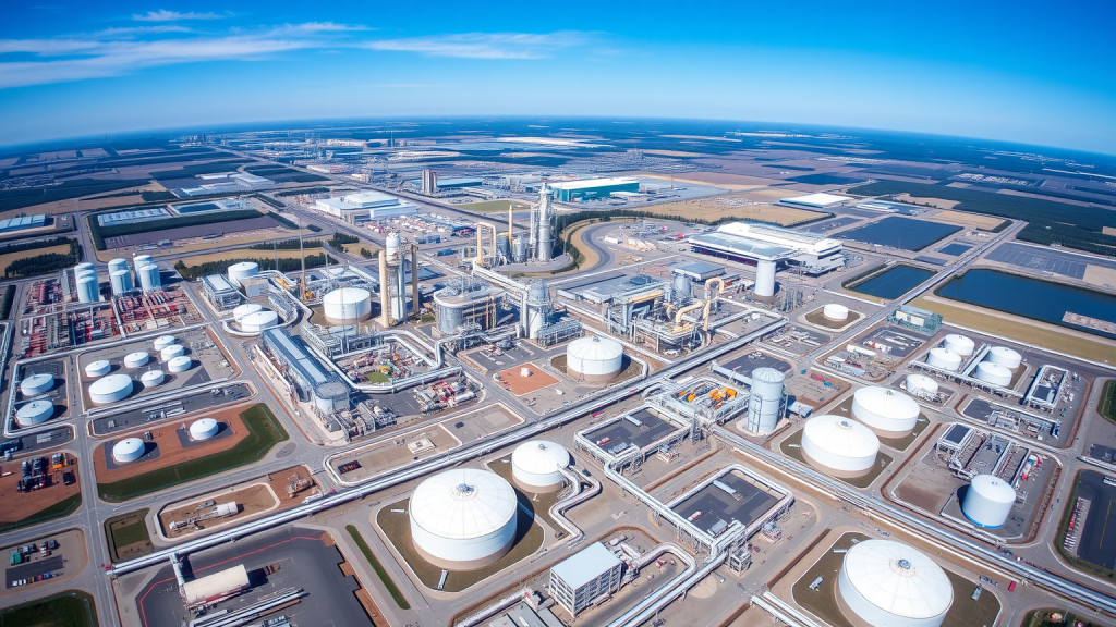Luftaufnahme des BASF-Produktionskomplexes