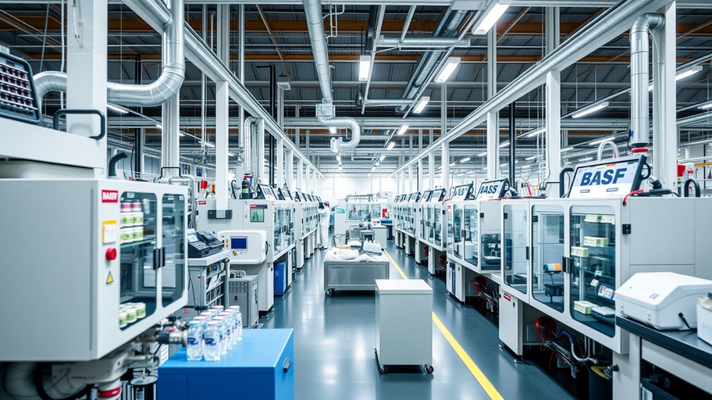 BASF Fabrikhalle mit Maschinen
