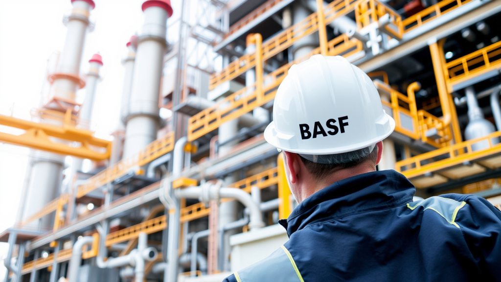 BASF-Ingenieur bei der Anlage