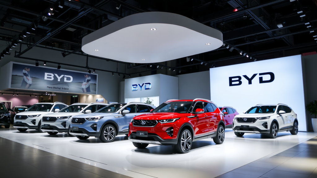 BYD-Aktie: Es wird noch viel krasser! BYD-Showroom mit neuesten Elektrofahrzeugen