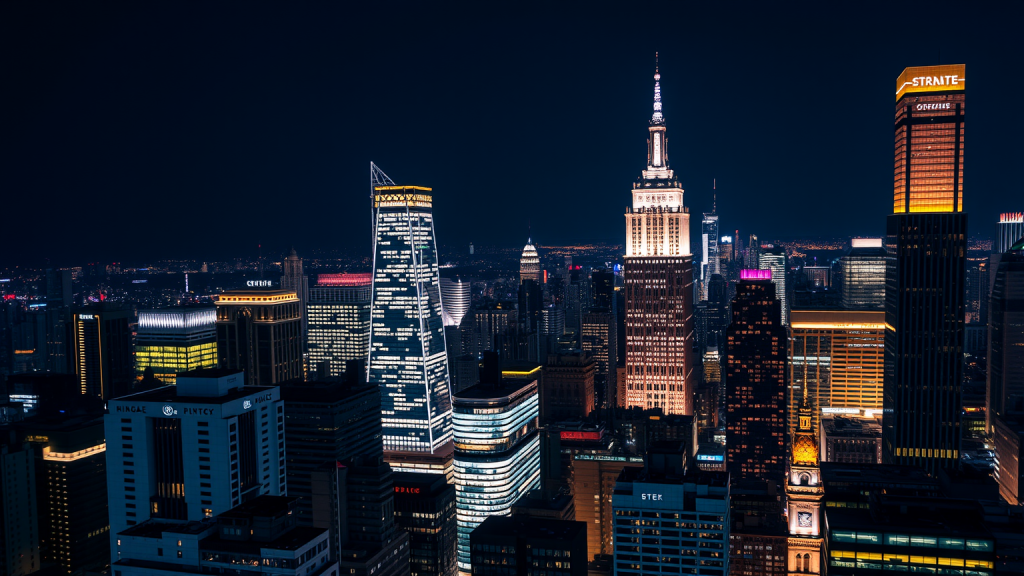 SMA Solar–Aktie: Rückenwind am Strommarkt! Finanzdistrikt bei Nacht