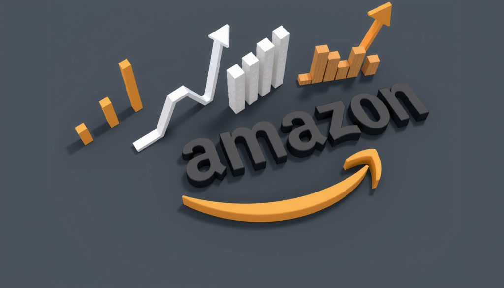 Amazon-Aktie: EU-Druck auf Cloud-Dienste nimmt zu! Amazon-Logo und Finanzindikatoren
