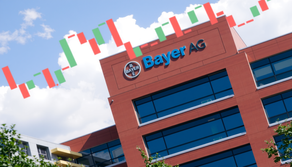 Bayer–Aktie: Schlaganfallmedikament zündet neue Fantasie! Aktienchart vor Bayer-Zentrale