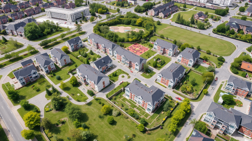 Vonovia–Aktie: Schulden im Griff?! Vonovia-Öko-Wohnanlage mit Parks