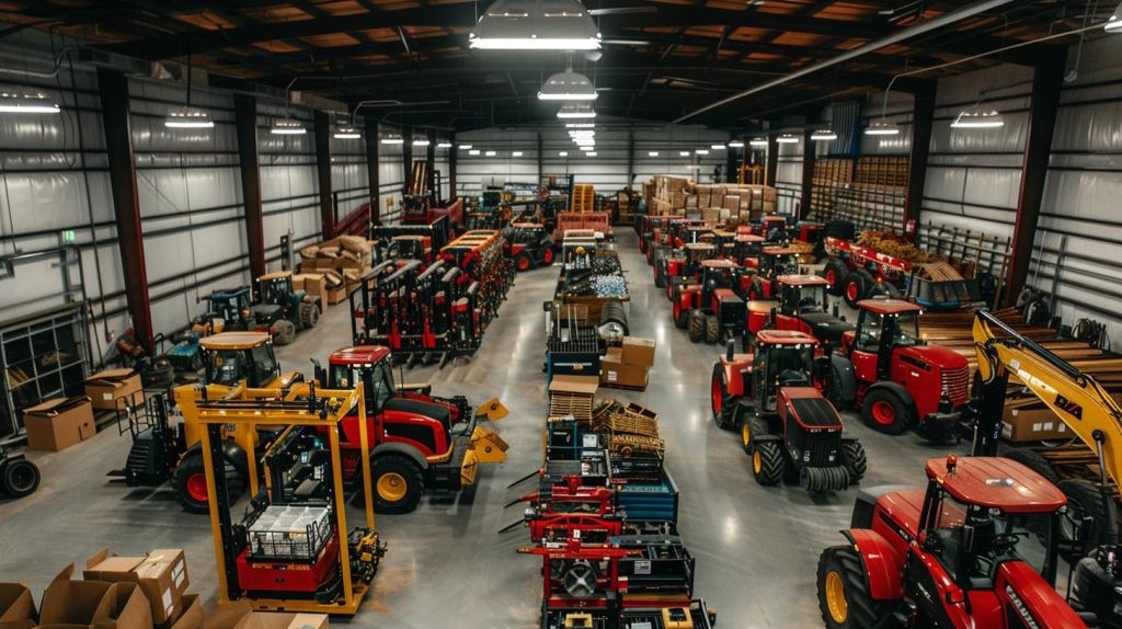 BayWa–Aktie: Hoffnung auf einen Neuanfang! BayWa Lager mit Maschinen