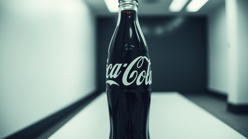 Nahaufnahme der Coca-Cola-Konturflasche