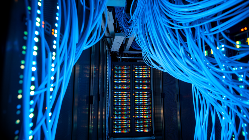 DT-Rechenzentrum mit Serverreihen