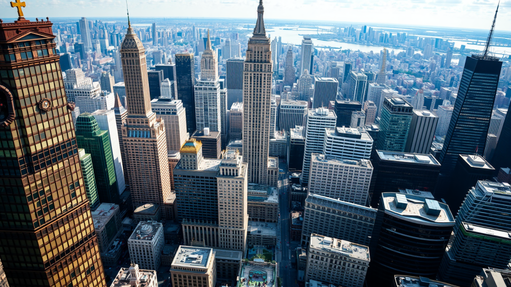 Almonty-Aktie: Rally stockt am Widerstand Luftaufnahme des geschäftigen Finanzviertels