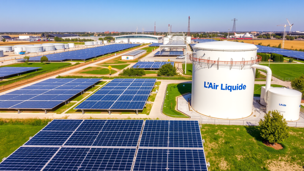 Solaranlage und Gaslager