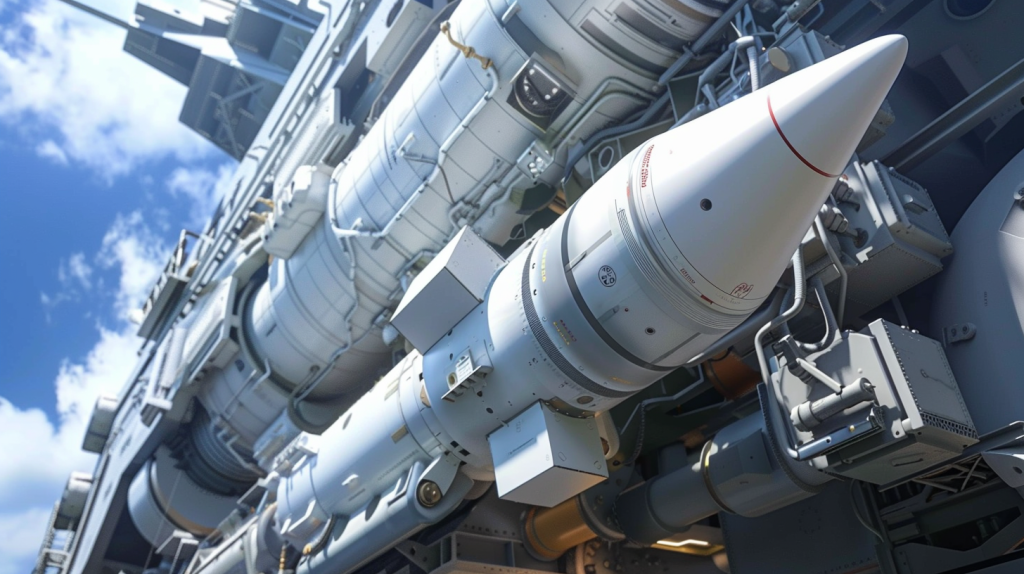 Lockheed Martin Aktie: Rekordjagd! Nahaufnahme eines Lockheed Martin Raketensystems