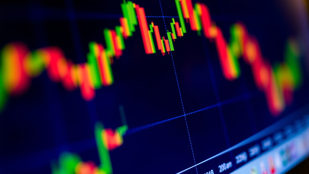 Nahaufnahme eines aufsteigenden Aktiencharts auf dem Bildschirm