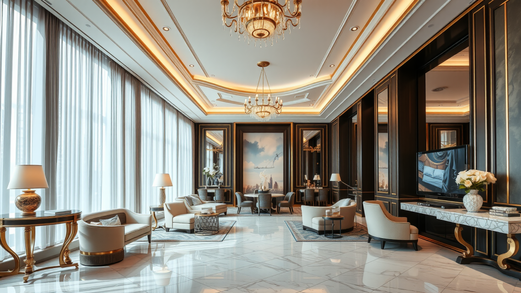 Inneres eines luxuriösen LVMH-Hotels