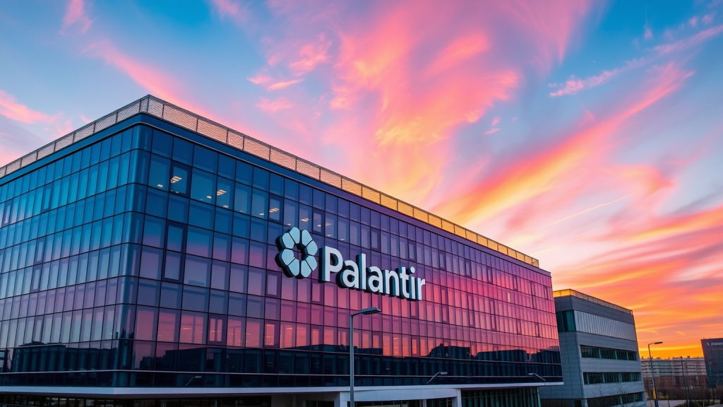 Palantir: Geht die Rallye weiter? Palantirs Hauptquartier im Sonnenuntergang