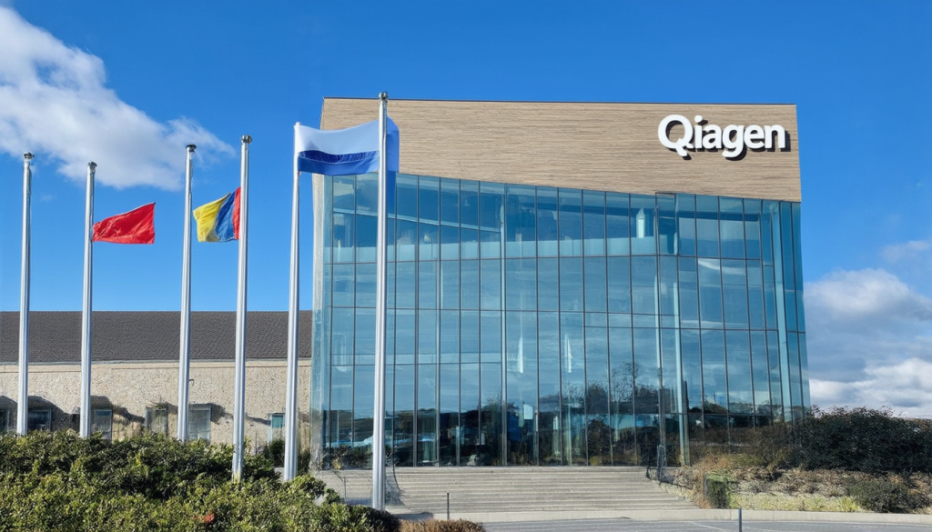 Qiagen: Deal-Gerüchte sorgen für Spannung! Das Qiagen-Hauptquartier an einem sonnigen Tag