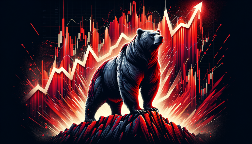 SPDR Euro Bond ETF: Inflations-Check Künstlerische Darstellung eines Bärenmarkts mit fallenden Aktiencharts