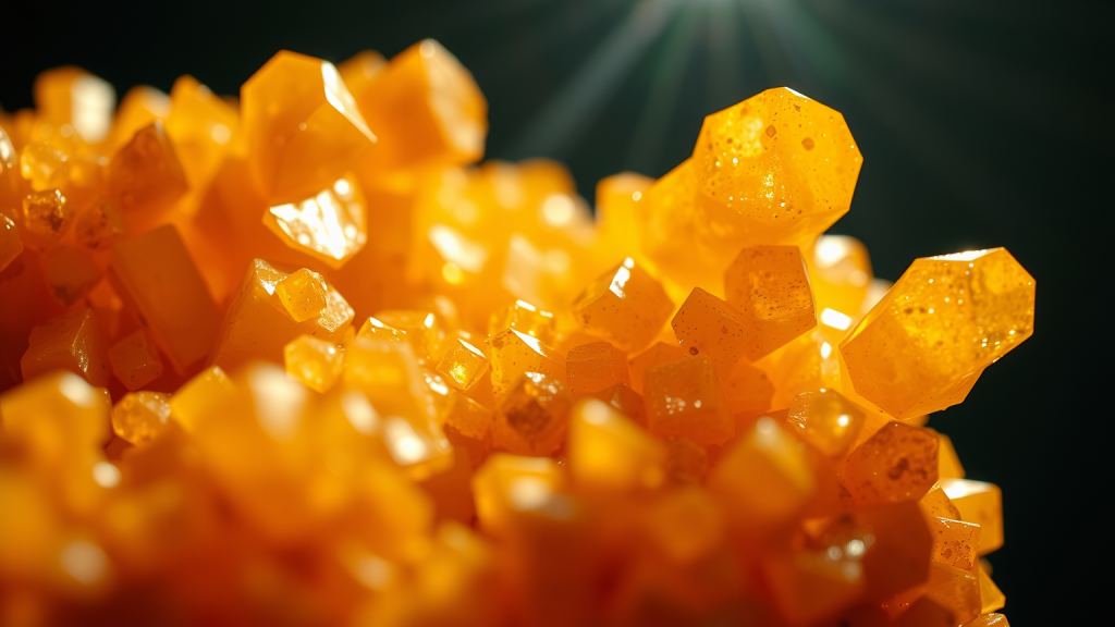 Uranium Energy-Aktie: –6 % an einem Tag: Platzt die Rally-Blase? Mikroskopischer Blick auf glitzernde Uran-Kristalle