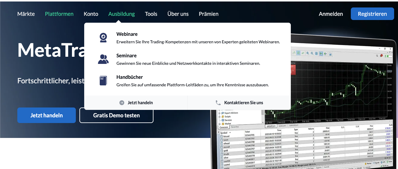 ActivTrades Fortbildungsbereich