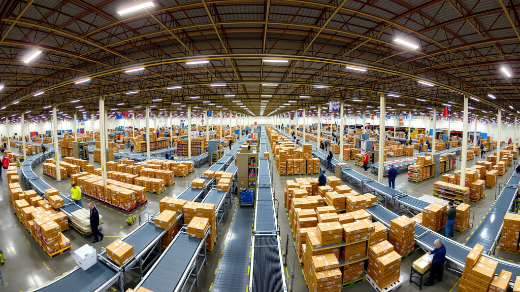 Amazon-Aktie: Comeback? Nach M-Formation könnte jetzt die Aufholjagd starten Amazon-Lagerhaus Hochsaison