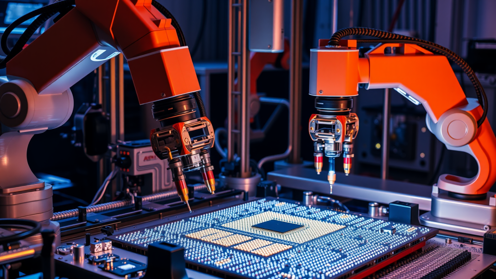 ASML-Chipfertigungsanlage mit Robotern