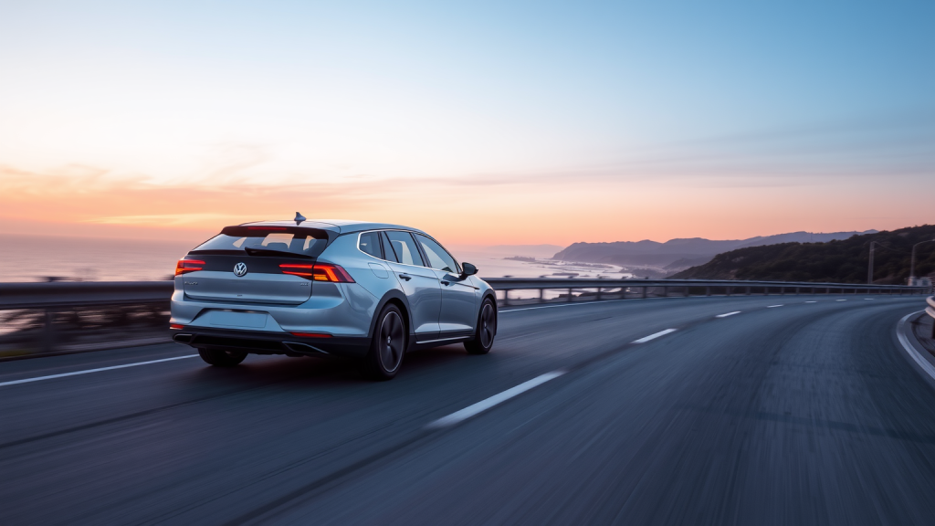 VW-Elektrolimousine am Kustenhighway