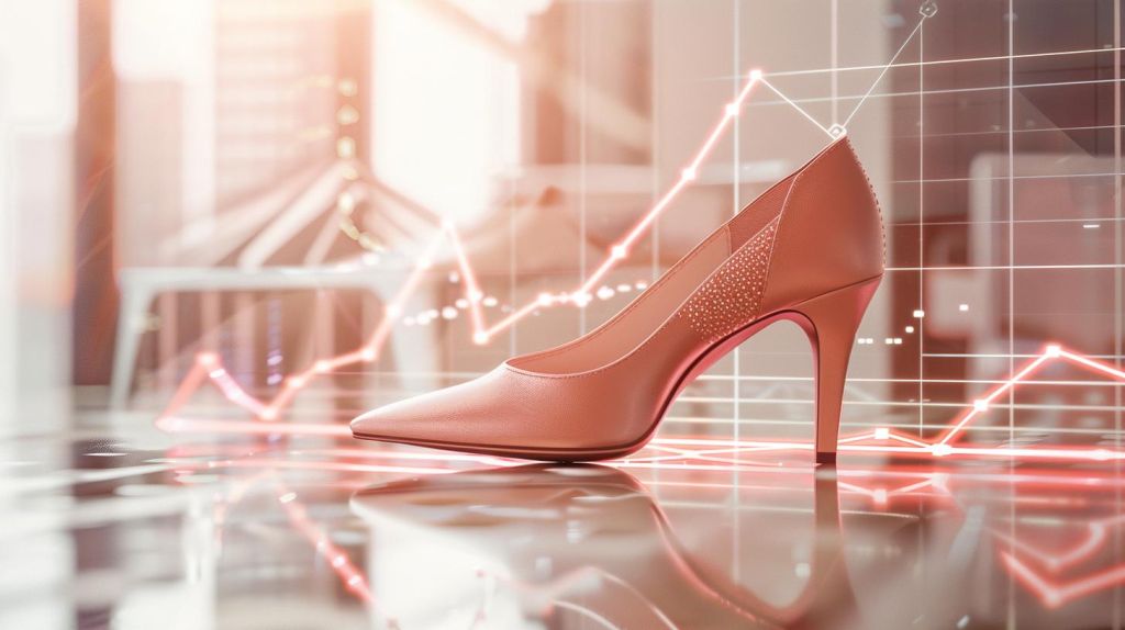 Hohe Hacken auf Börsendiagramm