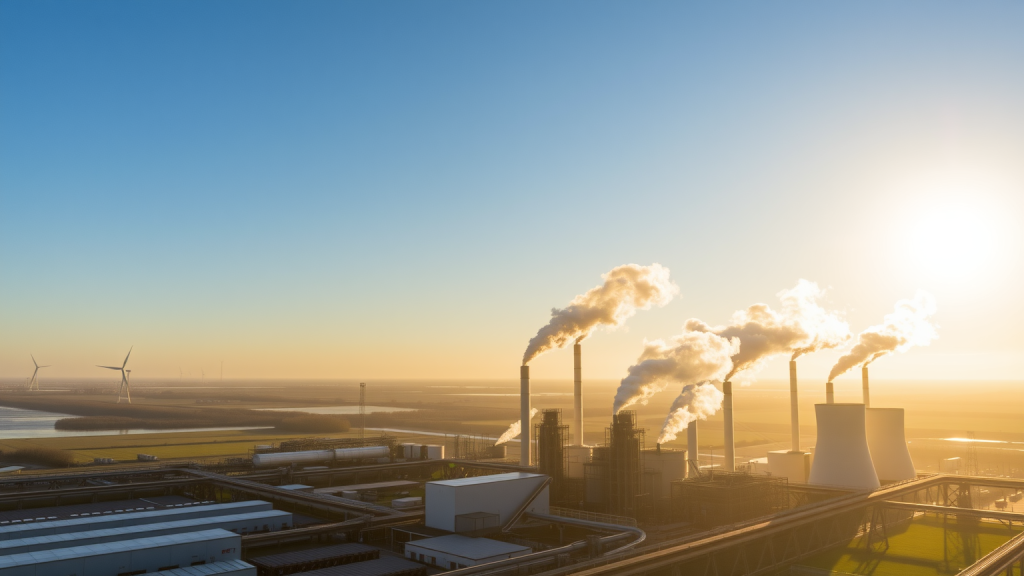 Luftaufnahme BASF-Werk am Morgen