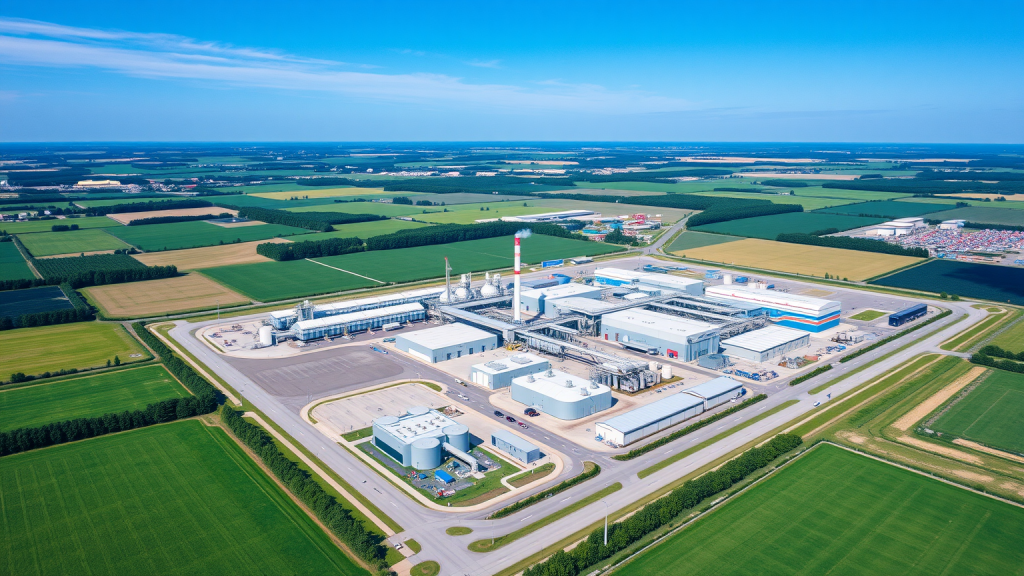 Evoniks Chemiewerk aus der Luft