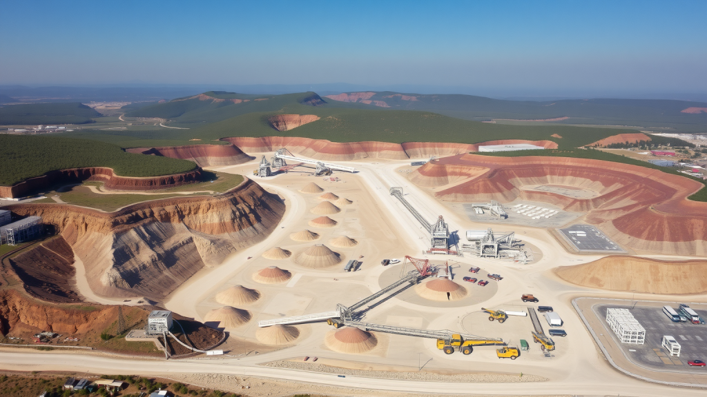 Luftaufnahme des größten Betriebsplatzes